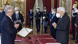 Corte costituzionale il giuramento di Filippo Patroni Griffi al Quirinale [upl. by Siuraj]