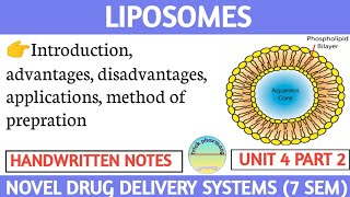 Liposomes drug delivery systems  NDDS  7 semester [upl. by Aimat441]