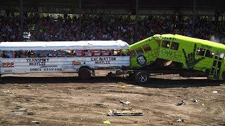 Demolition derby  BIG BUS  Lachute 2018 [upl. by Eikcim384]