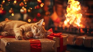 Cat Purring and 528Hz Fire Sound  Deep Relaxation Sleep Music Stress Relief [upl. by Ennovoj544]