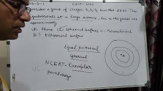 Consider a group of charges q1 q2 q3 q  Then equipotentials at a large distance due to this [upl. by Lurline]