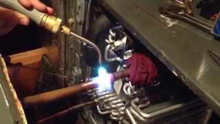 HVAC Silver Soldering the Evaporator Coil [upl. by Keifer477]