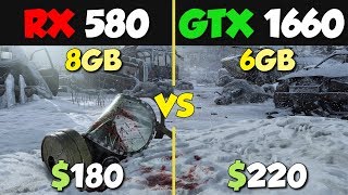 GTX 1660 vs RX 580 Test in 8 Games [upl. by Litton]