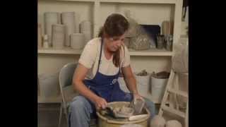 Danielle  The Clay Lady  Throwing a Ring Holder Candle Holder or a Juicer on the Pottery Wheel [upl. by Oirotciv385]