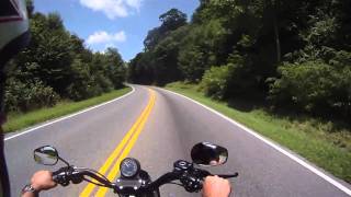 Riding my HD Sportster up to Newfound Gap from Cherokee NC part 2 end [upl. by Eniluqcaj]