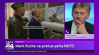 Reacția Rusiei la desemnarea lui Rutte ca secretar general NATO „Este o alianţă inamică pentru noi” [upl. by Kerek]