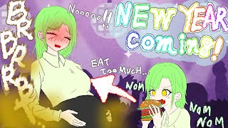 Girl has diarrhea cause eat too much Can she welcome the new year【NEW YEAR COMING anime】 [upl. by Leeland695]