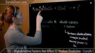 Regioselective Factors that Affect E2 Product Prediction  Example 1 [upl. by Doris]