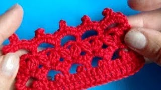 Вязание крючком  Урок 268 Кайма  Crochet edging [upl. by Catie536]