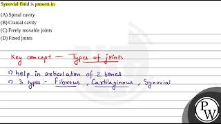 Synovial fluid is present in [upl. by Mariam91]