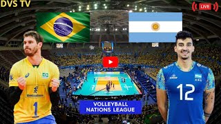 BRASIL X ARGENTINA AO VIVO LIGA DAS NAÇÕES DE VÔLEI MASCULINO [upl. by Olen631]