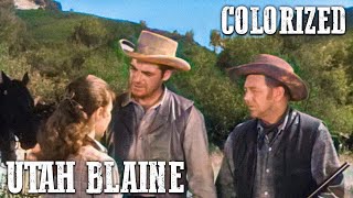 Western Movie  Utah Blaine  COLORIZED  Full Western Movie  Ranch Film  Wild West [upl. by Eninaej]