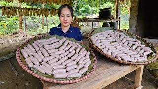 Harvest Banana leaves Goes To Market Sell  Process Making Banana  Lý Phúc An [upl. by Ranjiv]