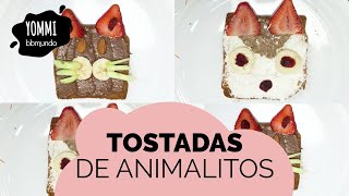 DESAYUNOS divertidos TOSTADAS de ANIMALITOS para niños [upl. by Ecnarrot827]