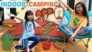 INDOOR CAMPING Challenge for 24 hours [upl. by Anelaf]