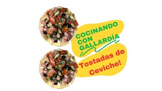 Tostadas de Ceviche  Receta auténtica [upl. by Babbette]