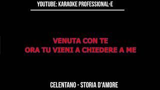 ADRIANO CELENTANO STORIA DAMORE CON CORI KARAOKE BELLISSIMA [upl. by Samella]