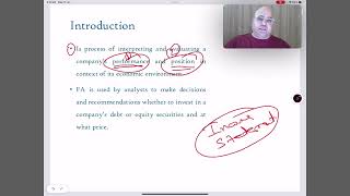 Introduction To Financial Statement Analysis  Part 1  CFA Level 1  2024 [upl. by Nnayecats667]