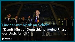 Kanzler entlässt Finanzminister Pressestatement von Christian Lindner  071124 [upl. by Moia]