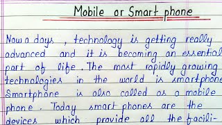 Essay on mobile phone in english Smartphone essay in english [upl. by Einafets]