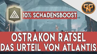 Assassins Creed Odyssey Guide  10 Schaden Gravur  Alle Ostrakon Rätsel  Das Urteil von Atlantis [upl. by Rogerg]