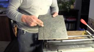 How To Cut Porcelain Tileusing a tile cutter [upl. by Secor]