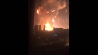 Large explosion in China Tianjin City [upl. by Anorahs]