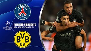 PSG vs Borussia Dortmund Extended Highlights  UCL Groups Stage MD 1  CBS Sports Golazo [upl. by Chadd848]