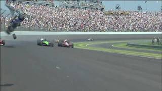 Conway Crashes In Final Lap of 2010 Indianapolis 500 [upl. by Nonnek]