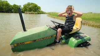 Playing in the water with kids tractors compilation  Tractors for kids [upl. by Nairbal]