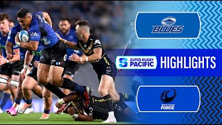 HIGHLIGHTS  BLUES v FORCE  Super Rugby Pacific 2024  Round 7 [upl. by Selry]