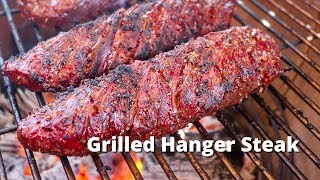 Grilled Hanger Steaks  Recipe for Grilling Hanger Steaks on Grilla Kong [upl. by Litnahs]