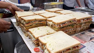 Mumbais Overloaded Vegetable Sandwich  Indian Street Food [upl. by Leona]