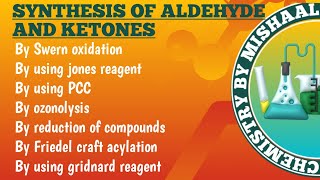 Synthesis of Aldehyde and Ketones  Synthesis of Carbonyl compounds  Functional group Chemistry [upl. by Llibyc]