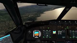 PMDG 737800 LANDING AT TIVAT NDB APPROACH 14 [upl. by Aerbma948]