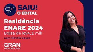 Residência ENARE 2024 Saiu edital Bolsa de R 41 mil [upl. by Aratal]