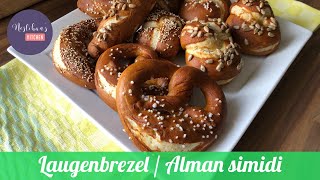 Laugenbrezel wie vom BäckerLaugenknotenEv yapımı Alman simidi [upl. by Kenna614]