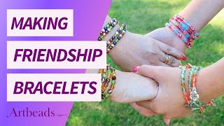 How to Make Friendship Bracelets with Stretch Cord and Knotting Techniques [upl. by Gershon488]