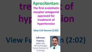 Aprocitentan The First Endothelin Receptor Antagonist Approved for Treatment of Hypertension [upl. by Asatan]