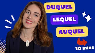 Lequel Auquel Duquel  Les PRONOMS RELATIFS COMPOSÉS  Grammaire B2  C1 [upl. by Jeanie148]