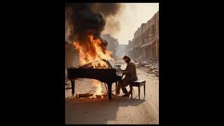 Man playing a piano on fire rgbhunter [upl. by Gregorius13]