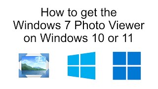 How to get the Windows 7 Photo Viewer on Windows 10 or 11 [upl. by Aglo427]