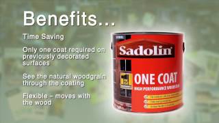 Sadolin One Coat High Performance Wood Stain [upl. by Tombaugh]