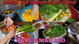 TUTORIAL MASAK BUBUR MANADO TINUTUAN PALING LENGKAP [upl. by Adnat]