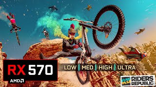 Riders Republic  Gameplay Benchmark  i73770 RX 570  All Settings Tested [upl. by Goldfinch]