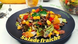 Délicieuse salade de lentilles vertesFraiche facile et saine🍲 سلطة العدس غنية صحية و لذيدة للغاية [upl. by Lashonde]