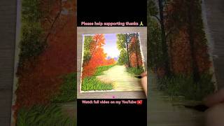 Autumn Lake Painting shorts painting satisfying trending art video [upl. by Bajaj]