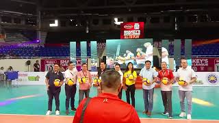 3rd Shakeys Super League Pre Season Opening Part 8 Ceremonial Serve [upl. by Fattal]