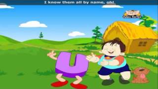 The Vowel Song with Lyrics  Nursery Rhyme [upl. by Ainesy]