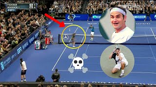 Andy Roddick Almost Hits Ball Girl With his RACKET [upl. by Eilyk]